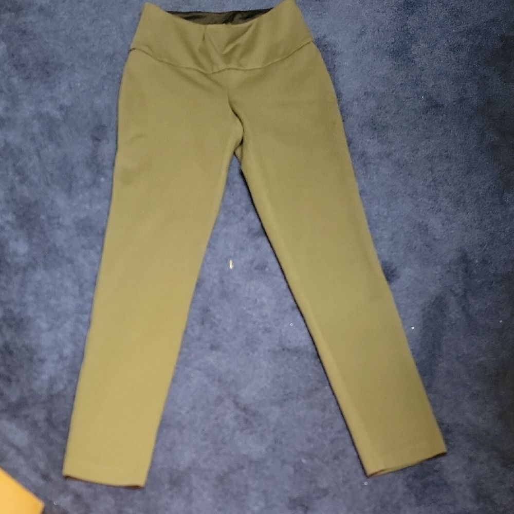 Up! Olive Green High-Waisted Skinny Pants Sz 8